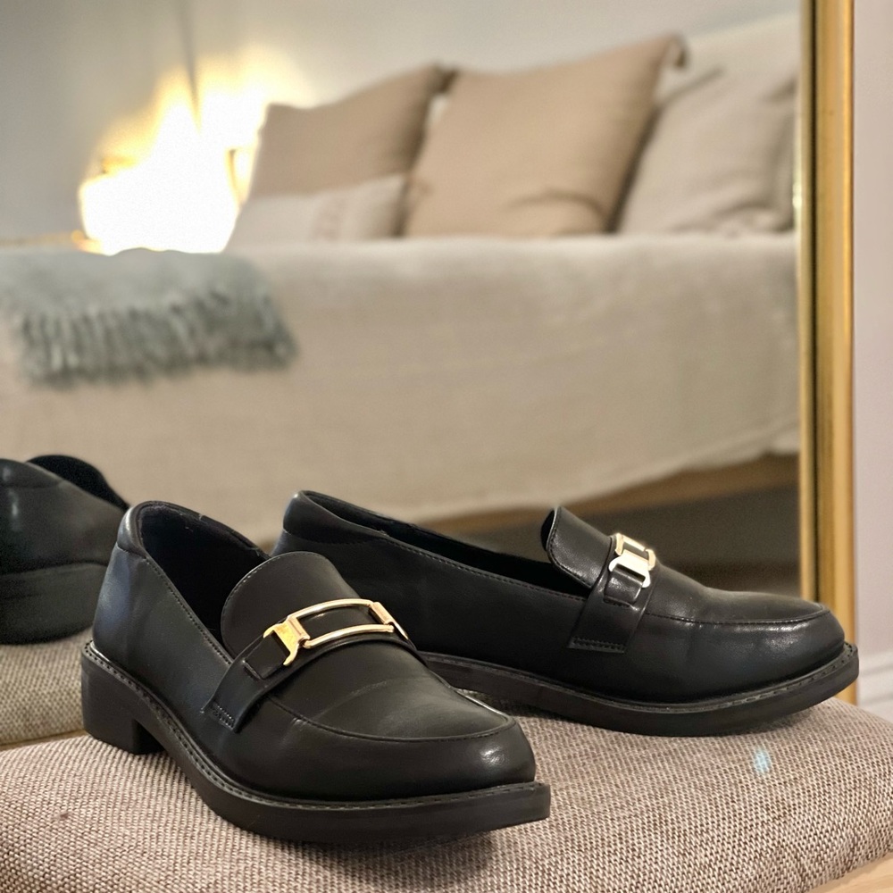 Black Slip On Loafers